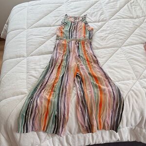 Striped Multicolor Halter Jumpsuit